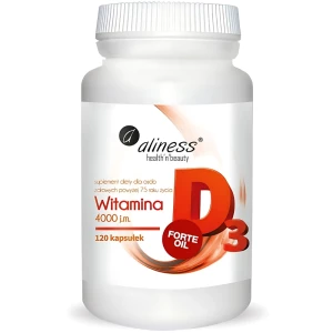 Aliness - Witamina D3 FORTE 4000 j.m. - 120 kapsułek